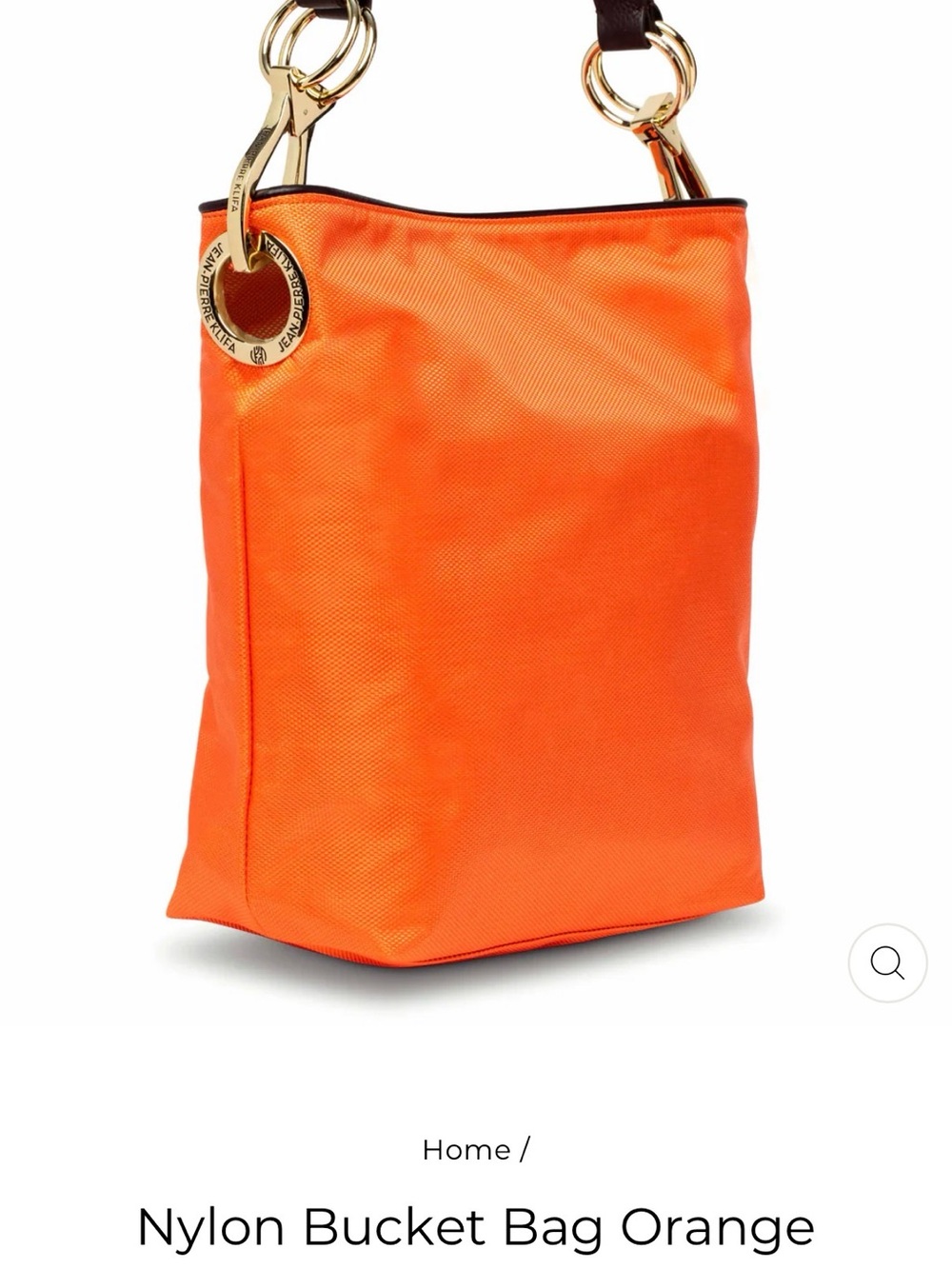 Sangria Nylon Shoulder Tote with Gold Ring Accents